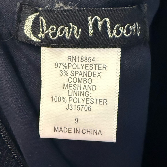 Navy Sparkly Dress with Side Cutouts Size 9 - Picture 6 of 7